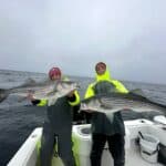 Cape Cod Fishing Charters with Reel Deal - Striped Bass - Ian Wall, Chris Pavlakis